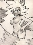  &lt;3 anthro breasts clothing female fur grey_body grey_fur handwear hi_res idw_publishing lemur looking_at_viewer mammal navel nipples nude primate ragevine-the-flower ring-tailed_lemur smile solo sonic_the_hedgehog_(comics) sonic_the_hedgehog_(idw) sonic_the_hedgehog_(series) strepsirrhine tangle_the_lemur traditional_media_(artwork) 