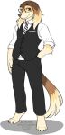  2021 4_toes alpha_channel anthro canid canine canis digital_media_(artwork) domestic_dog eyebrows eyelashes eyewear feet fingers glasses hi_res kittydee male mammal simple_background smile solo standing toes transparent_background 