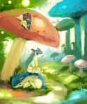  absurd_res ambiguous_gender blue_body blue_fur cyndaquil evolutionary_family eyes_closed feral forest fungus fur grass group hi_res looking_at_another looking_back lying multicolored_body multicolored_fur mushroom nintendo on_back plant pok&eacute;mon pok&eacute;mon_(species) quilava red_eyes sitting smile traditional_media_(artwork) tree two_tone_body two_tone_fur typhlosion unknown_artist video_games white_body white_fur 