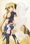  ass fate_testarossa mahou_shoujo_lyrical_nanoha mahou_shoujo_lyrical_nanoha_strikers okuda_yasuhiro sword 