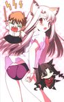  animal_ears fate/stay_night fujimura_taiga gym_uniform illyasviel_von_einzbern nekomimi takeuchi_takashi tohsaka_rin 