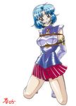  :d armor artist_request ball_gag bare_shoulders bdsm blue_eyes blue_hair blush bondage bound brooch gag gagged head_tilt jewelry kneeling kusuha_mizuha looking_at_viewer open_mouth rope shibari shiny shiny_clothes shoes skin_tight smile solo super_robot_wars teeth third-party_edit 