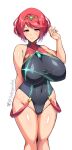  breasts cameltoe homura_(xenoblade_2) sole_gem swimsuits xenoblade xenoblade_chronicles_2 