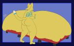  absurd_res anthro big_breasts big_butt blonde_hair breasts butt domestic_cat felid feline felinelux felis female genitals hair hi_res huge_breasts huge_butt hyper hyper_breasts hyper_genitalia immobile lux_(felinelux) mammal solo solo_focus yellow_body 