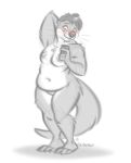  anthro blush breasts camera female genitals hi_res lutrine mammal mustelid nicnak044 nipples nude phone pinup pinup_pose pose pussy selfie sketch solo 