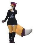  3d_(artwork) absurd_res ambiguous_gender anthro baggy_clothing basedvulpine basedvulpine_(character) blue_eyes canid canine clothing digital_media_(artwork) fox fur hair hi_res huge_filesize leggings legwear looking_at_viewer mammal orange_body orange_fur pink_hair solo 