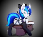  blue_lipstick canister_(artist) clothed clothing crossdressing feral friendship_is_magic garter_belt garter_straps girly legwear lipstick makeup male my_little_pony presenting shining_armor_(mlp) solo stockings 