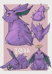  closed_mouth commentary_request disembodied_limb fang fang_out gen_1_pokemon highres looking_up moon_ball nidoran nidoran_(male) number one_eye_closed orange_eyes poke_ball pokemon pokemon_(creature) purple_fur sitting uraya 