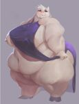  absurd_res anthro bedroom_eyes belly big_breasts boss_monster bovid breasts butt caprine delta_rune_(emblem) emberwick female floppy_ears fur hi_res hooves horn looking_at_viewer mammal mature_anthro mature_female narrowed_eyes navel nipples obese obese_anthro obese_female overweight overweight_anthro overweight_female seductive simple_background solo symbol toriel undertale video_games white_body white_fur 