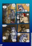 abs anthro arm_around_neck athletic bars blaming_self blonde_hair blue_eyes bottomwear brown_eyes canid canine canis caring cell clothed clothing cobby_(vju79) comic determined dialogue door dragon dungeon english_text escape frown fur gervic_(vju79) giving_orders green_mask grey_body grey_fur group hair hi_res holding_another horn lockpicking looking_down male mammal muscular muscular_anthro muscular_male open_mouth pecs prison rag red_body red_hair red_scales rescue scales scalie serious shaking shorts sound_effects standing tattoo text topless unconscious vju79 weak wingless_dragon wolf worried yellow_eyes zaer_(vju79) 