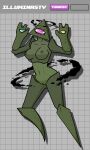  3_fingers anthro breasts fak&eacute;mon female fingers hi_res humanoid nipples nude rottentuttifrutti solo suspended_in_midair 