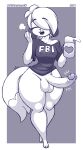  2021 absurd_res anthro balls bottomless canid canine canis clothed clothing coffee_mug cup dipstick_tail domestic_dog english_text erection eyes_closed genitals girly hair hair_over_eye hi_res holding_cup holding_object humanoid_genitalia humanoid_penis male mammal monochrome multicolored_tail niko_(pkfirefawx) one_eye_obstructed open_mouth penis pkfirefawx shirt shirt_only short_hair solo text text_on_clothing text_on_shirt text_on_topwear thick_thighs topwear topwear_only yawn 
