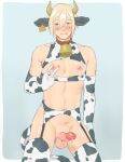  2021 a5435c animal_humanoid animal_print armwear balls bell bell_collar blonde_hair blush bodily_fluids bovid bovid_humanoid bovine bovine_humanoid cattle_humanoid clothed clothing collar cow_print cowbell crossdressing ear_tag elbow_gloves erection garter_belt garter_straps genital_fluids genitals girly gloves hair half-closed_eyes handwear hi_res horn humanoid humanoid_genitalia humanoid_penis lactating legwear licking licking_lips looking_at_viewer male male_lactation mammal mammal_humanoid milk narrowed_eyes nipples penis precum solo thigh_highs tongue tongue_out 