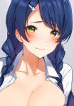  cleavage hechi_(hechi322) open_shirt shokugeki_no_soma tadokoro_megumi 