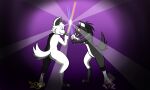  absurd_res anthro assaundrell domestic_cat duo felid feline felis female hi_res lightsaber male male/female mammal melee_weapon myself pno_creations star_wars weapon 