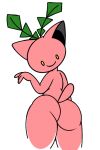  ambiguous_gender anthro anthrofied big_butt butt elemental_creature flora_fauna hi_res hoppip looking_back nintendo pink_body plant pok&eacute;mon pok&eacute;mon_(species) simple_background smile solo thick_thighs video_games vilepluff white_background yellow_eyes 