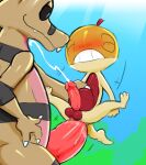  anal anthro balls bodily_fluids bulge cum cum_string cumshot duo ejaculation fangs genital_fluids genitals hi_res humanoid krokorok lifted looking_pleasured male male/male nintendo penis pok&eacute;mon pok&eacute;mon_(species) redemption3445 scraggy smile spread_legs spreading video_games 