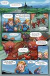  blin_(tloz) blonde_hair blush bokoblin bottomwear breast_grab breasts breath_of_the_wild clothing comic comic_page dialogue disclaimer english_text erection female foreskin genitals group hair hand_on_breast hi_res humanoid humanoid_pointy_ears hylian link loincloth long_hair long_penis male nintendo outside penis princess_zelda speech_bubble text the_legend_of_zelda video_games voyeur 