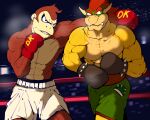  anthro ape bowser donkey_kong_(character) donkey_kong_(series) dragon duo gorilla haplorhine hi_res male male/male mammal mario_bros muscular nintendo nukuku primate video_games 