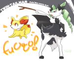  1girl alternate_color anchovy_(girls_und_panzer) aoneco black_cape black_fur braid braixen cape drill_hair fox fox_girl full_body fusion gen_6_pokemon girls_und_panzer multicolored multicolored_background pokemon stick twin_braids twin_drills white_fur 