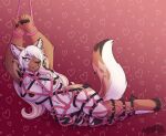  &lt;3 anthro bdsm bondage bound domestic_cat felid feline felis female fetishbruary hi_res mammal nipple_piercing nipples piercing pinup pose rope rope_bondage rope_harness solo thatblackfox_(artist) 