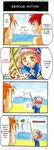  2girls 4koma artist_request comic fishing fishing_rod highres jr. long_sleeves m.o.m.o. male_swimwear multiple_girls shion_uzuki swim_trunks swimwear translated xenosaga 