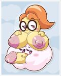  anthro areola bedroom_eyes big_areola big_breasts big_nipples big_penis blush breasts cloud duo eyewear genitals glasses gynomorph hair hi_res huge_breasts huge_penis intersex koopa lakilulu lakitu looking_at_viewer mario_bros narrowed_eyes nintendo nipples not_furry orange_hair paper_mario penis ponytail reverse_blowjob scalie seductive simple_background smile smug thisnameistaken video_games yellow_body 