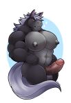  animal_crossing anthro balls big_pecs big_penis black_body equid equine erection genitals hair hi_res horse huge_pecs male mammal muscular muscular_anthro muscular_male nintendo nipples nude pecs penis red_eyes roscoe_(animal_crossing) schwarzfox simple_background solo video_games white_background 