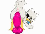  2021 all_fours anatid animated anseriform anthro anus avian beak big_dildo bird black_eyes blue_hair blue_highlights dildo dildo_in_pussy dildo_penetration dildo_sitting duck duck_bill fan_character feathers felecia_featherweight_duck female genitals grey_body grey_feathers grey_hair hair highlights_(coloring) looking_at_viewer looking_back looking_pleasured loop masturbation moan penetration pie_cut_eyes pink_anus pink_pussy pussy rear_view sex_toy sex_toy_in_pussy sex_toy_penetration short_playtime simple_background solo vaginal vaginal_masturbation vaginal_penetration white_background white_crest_(artist) yellow_beak 