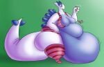  2021 anthro avian belly beverage big_belly big_breasts breasts butt clothed clothing digital_media_(artwork) english_text female huge_breasts hyper legendary_pok&eacute;mon lugia morbidly_obese morbidly_obese_anthro morbidly_obese_female nintendo obese obese_anthro obese_female overweight overweight_anthro overweight_female pok&eacute;mon pok&eacute;mon_(species) simple_background smile snekkobean soda solo text thick_thighs topwear video_games 
