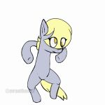  1:1 animated biped blonde_hair clap cross-eyed dancing derpy_hooves_(mlp) digital_media_(artwork) distraction_dance equid equine female feral friendship_is_magic hair hasbro henry_stickmin horse lazy_eye mammal mranthony2 my_little_pony pegasus pony short_playtime simple_background smile solo white_background wings yellow_eyes 