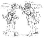  anthro baton breast_growth breasts canid canine canis cervid changeling_tale clothing comictf dialogue duo english_text female gender_transformation growth human_to_anthro malcolm_(changeling_tale) mammal monochrome mtf_transformation police species_transformation tailwag text torn_clothing transformation wolf 