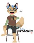  animated anthro beverage canid canine coffee fox low_res male mammal patchcraft patchfix_fox patchfix_fox_(artist) short_playtime solo sprite 