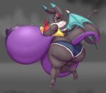  absurd_res anthro big_breasts big_butt black_body blues64 breasts butt dragon female hi_res huge_breasts huge_butt hyper hyper_breasts mr.pink purple_body solo 