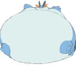  absurd_res amphibian anthro belly belly_jiggle blue_body blue_skin feral fin hi_res immobile male morbidly_obese nintendo obese overweight pok&eacute;mon pok&eacute;mon_(species) simple_background solo swampert video_games weight_gain white_belly white_body white_skin zephy_03 