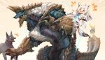  animal_ears hololive hololive_gamers monster monster_hunter shirakami_fubuki tagme tail thighhighs 