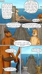  absurd_res anthro beach canid canine canis casual_nudity cervid cheetah comic coming_out confusedraven domestic_dog equid equine felid feline hi_res horse male mammal pier sea seaside water 