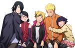  benteja black_eyes black_hair blonde_hair blue_eyes blue_hair boruto:_naruto_next_generations glasses naruto naruto_(series) uchiha_sarada uchiha_sasuke uzumaki_boruto uzumaki_himawari uzumaki_naruto whisker_markings whiskers 