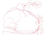  &lt;3 anthro blush clothing domestic_cat duo english_text felid feline felis hoodie hug humanoid_hands mammal obese overweight simple_background sketch sugarcave text topwear ursid white_background 