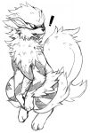  ! 2015 3_toes arcanine feet feral fluffy fluffy_tail greyscale hi_res monochrome nekojiima nintendo open_mouth pok&eacute;mon pok&eacute;mon_(species) simple_background snout solo teeth toes tongue video_games white_background 