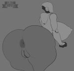  absurd_res adma228 anus big_breasts big_butt breasts butt genitals haydee haydee_(game) hi_res huge_breasts huge_butt machine monochrome nipple_outline not_furry pussy robot thick_thighs video_games 