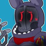  1_arm 2018 alternate_version_at_source ambiguous_gender animatronic anthro blue_background bodily_fluids bow_tie close-up faceless faceless_character five_nights_at_freddy&#039;s five_nights_at_freddy&#039;s_2 icon lagomorph leporid long_ears looking_aside looking_away low_res machine mammal metal metallic metallic_body multicolored_body multicolored_ears notched_ear portrait pupils purple_body purple_ears rabbit raised_arm red_eyes robot robot_arm robotic_arm sad simple_background slit_pupils snazzamazing solo sweat teeth torn_arm two_tone_body two_tone_ears video_games wire withered withered_bonnie_(fnaf) 