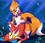  anal anal_orgasm anal_penetration bodily_fluids bubble buizel cum cum_in_ass cum_inside duo feral floatzel garruuk genital_fluids hi_res knot looking_pleasured lying male male/male nintendo on_back penetration pok&eacute;mon pok&eacute;mon_(species) toru_(koalcleaver) underwater video_games water 