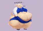  absurd_res aggressive_retsuko anthro belly big_belly big_breasts black_eyes black_nose breasts canid canine cellulite clothed clothing emberwick female fennec fenneko fox hi_res mammal morbidly_obese morbidly_obese_anthro morbidly_obese_female navel nipple_outline obese obese_anthro obese_female overweight overweight_anthro overweight_female sanrio simple_background solo straining_buttons stretch_marks text 