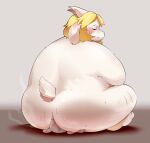  131_usagino 2021 absurd_res anthro asgore_dreemurr asriel_dreemurr belly big_butt blush bodily_fluids bovid butt caprine duo facesitting father father_and_child father_and_son fur goat hi_res incest_(lore) male mammal musk overweight parent parent_and_child sitting son sweat undertale video_games white_body white_fur 