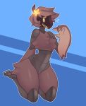  anthro avian big_hands bird brown_body brown_fur conditional_dnp female fluffy fur genitals hi_res humanoid inkplasm machine nude protogen pussy robot solo thick_thighs 