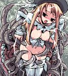  alien beret blonde_hair breasts copyright_request cum cum_in_pussy feathers hat kurusu_tatsuya large_breasts long_sleeves lowres monster oekaki panties pussy rape solo tentacles thighhighs underwear white_panties 