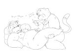  2017 96panda anal anthro belly blush cat duo english_text eyewear feline glasses male male/male mammal moobs navel nipples overweight overweight_male phone sex simple_background text ursine 