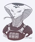  2020 agent_torque anthro bust_portrait clothed clothing cobra female forked_tongue long_tongue looking_at_viewer lukael portrait reptile scalie snake snake_hood solo tongue tongue_out video_games viper_(x-com) x-com x-com:_chimera_squad 