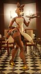  3d_(artwork) anthro big_penis butler digital_media_(artwork) doctorpurple2000 five_nights_at_freddy&#039;s foxy_(fnaf) genitals girly hi_res lipstick makeup male penis solo video_games 